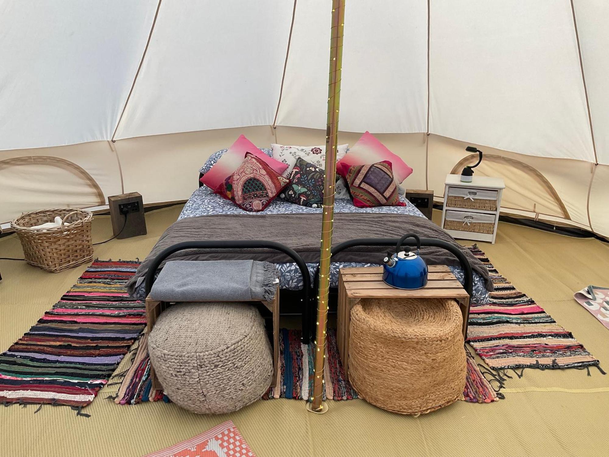 Glamping Meadow Bell Tent Stithians Eksteriør billede